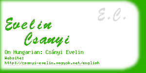 evelin csanyi business card