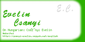 evelin csanyi business card